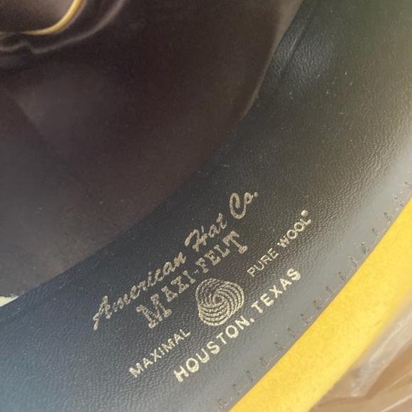 Yellow American Hat Co. Western Cowboy Hat 6 1/2 - Picture 7 of 13